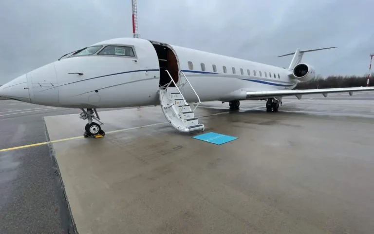 Exterior view of private jet — First Class MasterCraft aircraft upholstery and detailing services