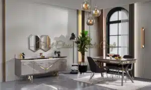 custom made high end sideboard and table with cahir