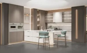Custom kitchen cabinet set
