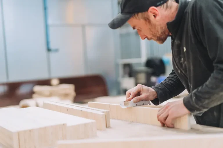 Precision sanding of cabinet doors before finishing