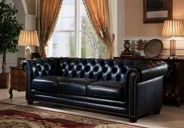 Leather sofa repair with seam reinforcement and finish coat