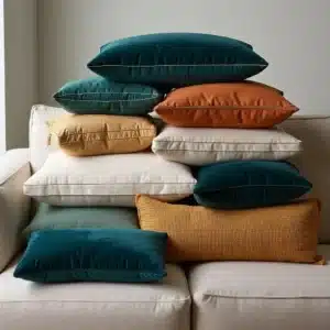 Feather-filled back cushions restored for comfort and support