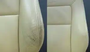 Passenger seat leather panel replaced and reconditioned