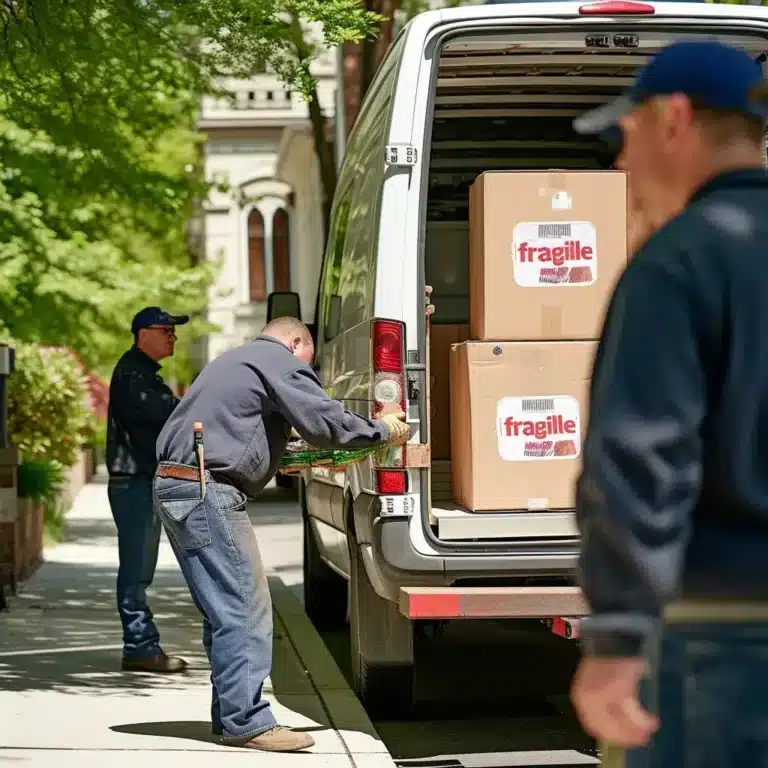 Team member reviewing layout plan before on-site setup