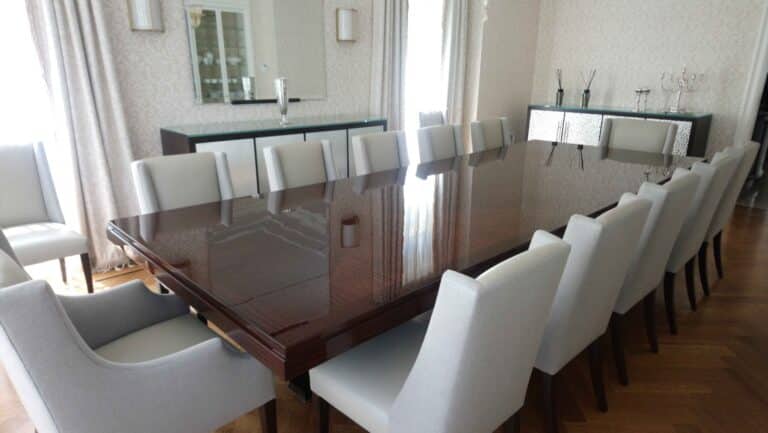 Baker dining chairs and table