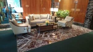 baker chairs and sofa trump plaza lobby